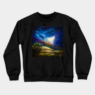 Dramatic sky Tuscany landscape Crewneck Sweatshirt